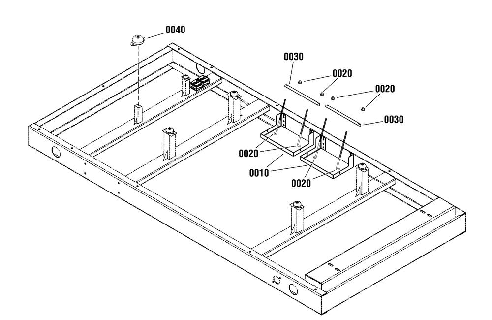 Base/Battery Group Diagram and Parts List for 080087-00  Briggs and Stratton Generator